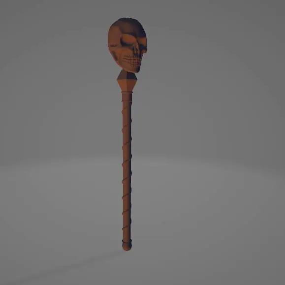 Gothic Joker Carnival Skull Sceptre