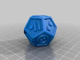 Dice Full Dungeons and Dragons Set for blind people D4 D6 D8-3