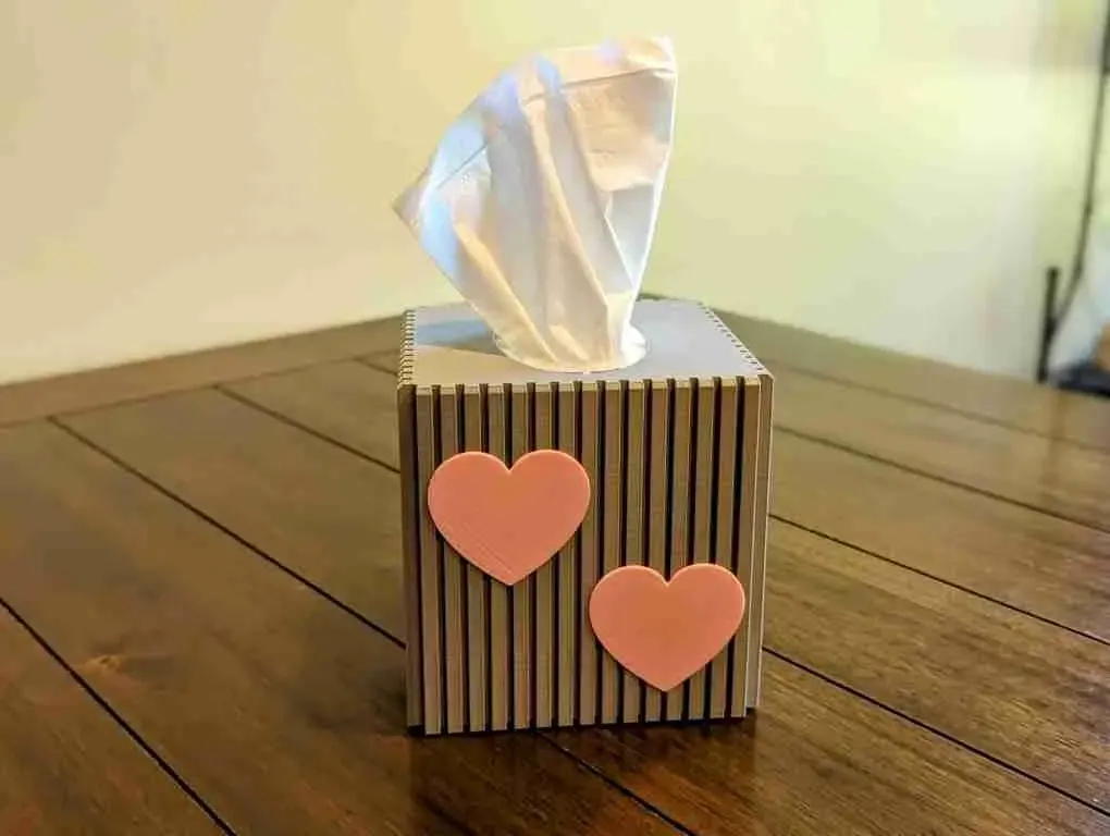 Vase Mode Tissue Box with Snap-in Adornments