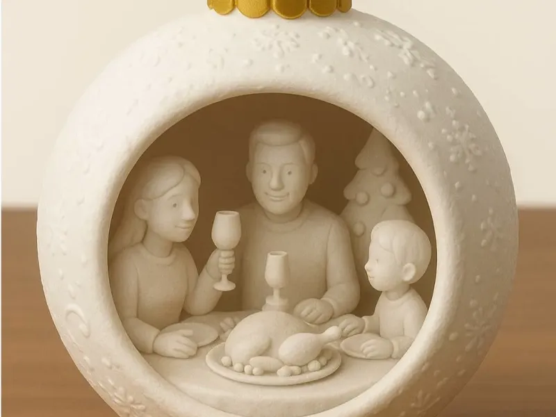 Sfera Natale Cena Famiglia