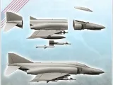 McDonnell Douglas F-4 Phantom II jet fighter-bomber - miniat-2