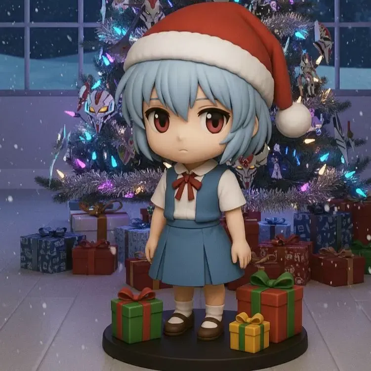 Christmas Rei Ayanami Evangelion Chibi