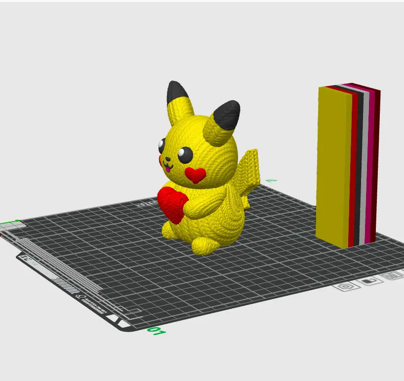 PIKACHU VALENTINE CROCHET - TRICOT - MULTICOLORE