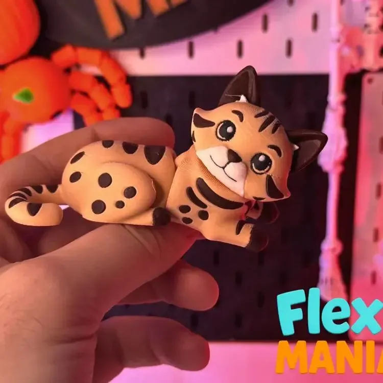 Flexi Bengal Cat| Articulated Multi-Part Cat Model