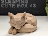 Low Poly Sleeping Fox-0