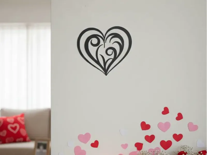LOVEハートの壁飾り