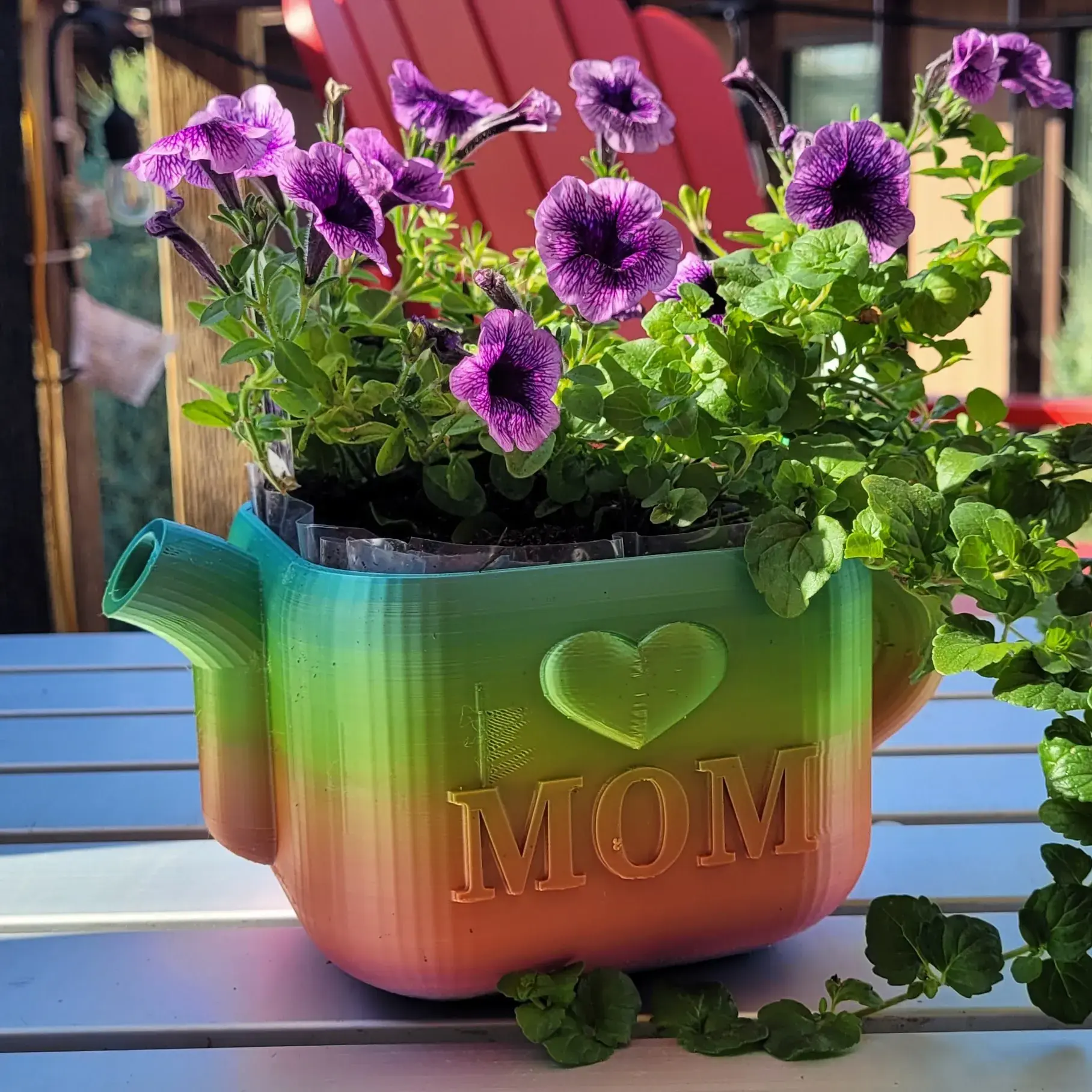 Mom Tea Pot Planter