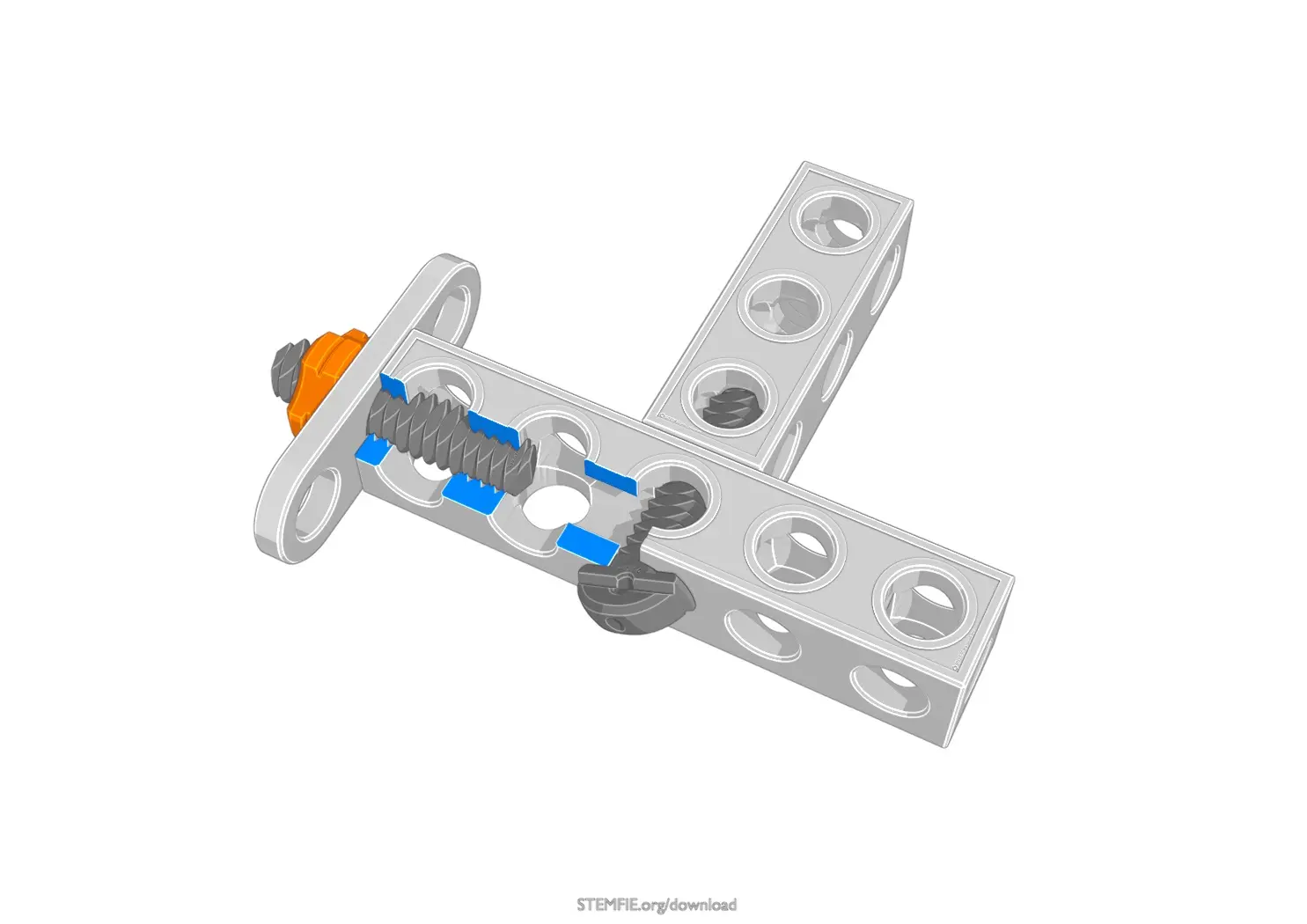 STEMFIE - Parts - Beams - Straight - Threaded Ends - DE