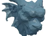 Gargoyle Head Low Poly - 3D Model-7
