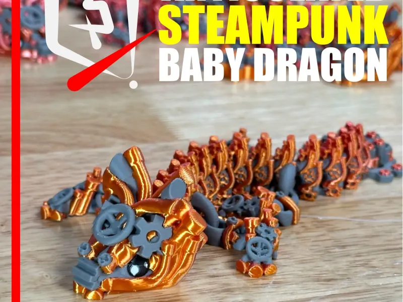 Dragón bebé steampunk — La leyenda de relojería sin costuras