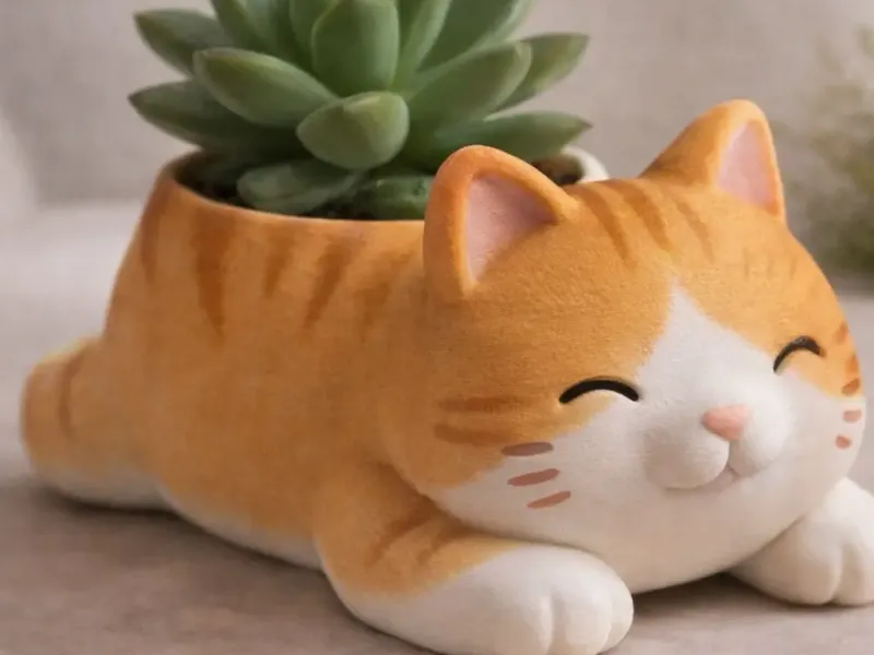 Cute Kitty Planter