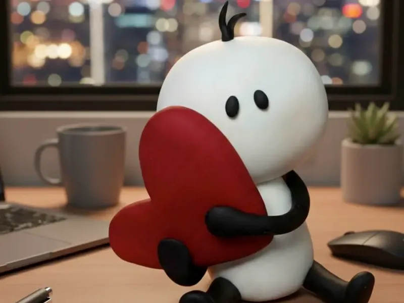 Muñeco con un corazón