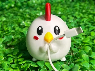 CUTE CHICKEN CABLE HOLDER - STL & 3mf Multicolor