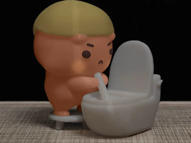 Couple Bear-Unclog the toilet_bubu