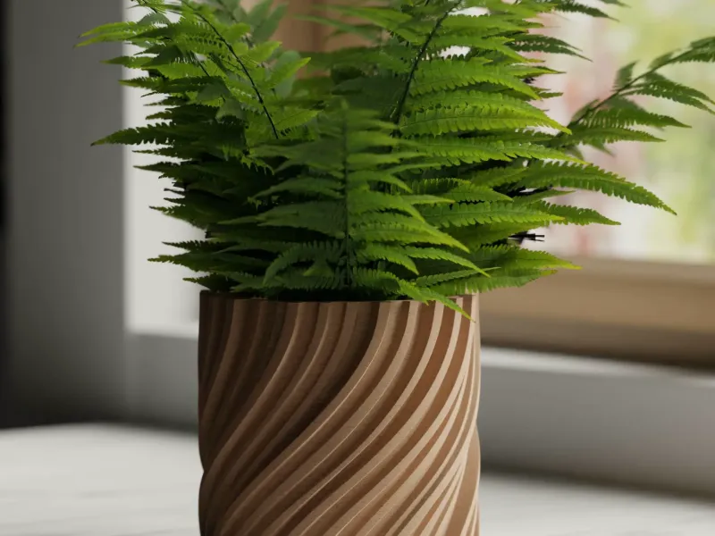Blumentopf Pflanzgefäß Wavy 2 gedreht