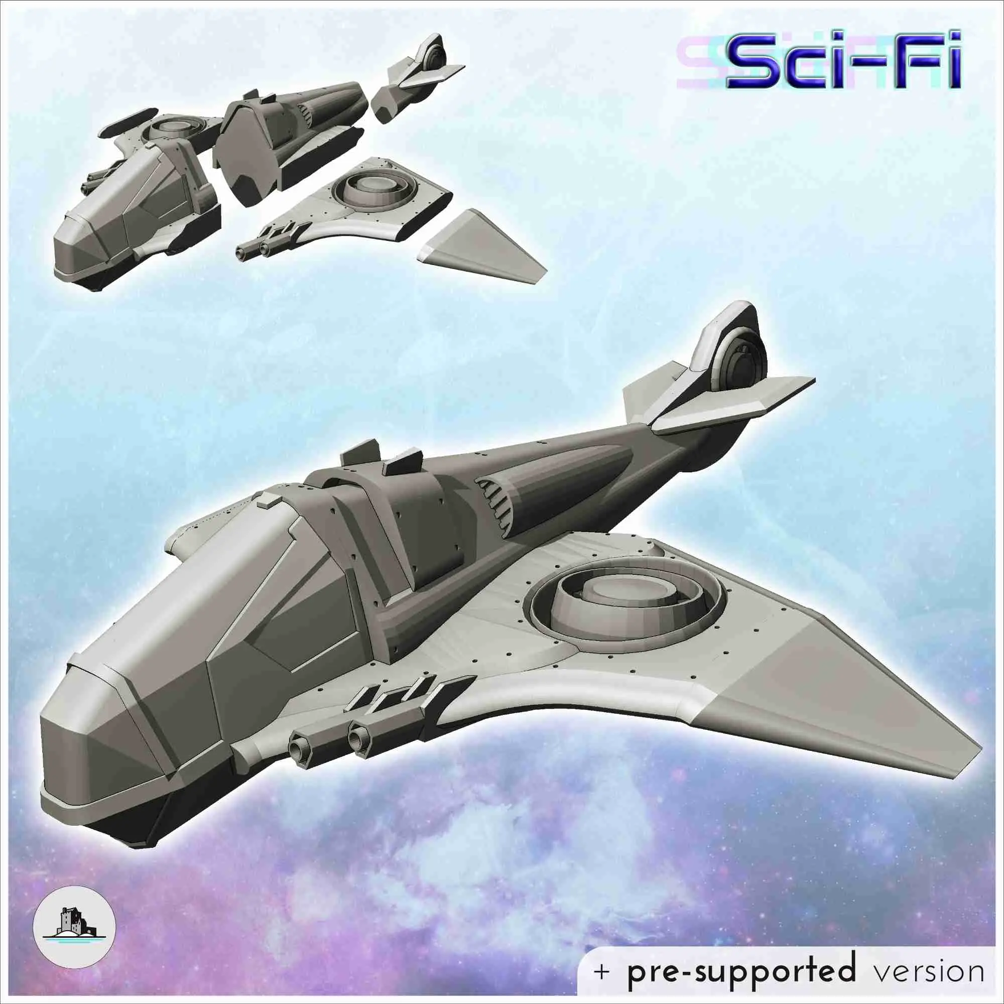 Sci-Fi air vehicles pack No. 1 - miniatures warhammer 40k 40