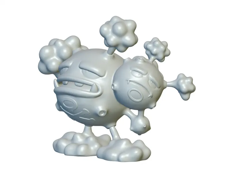 Pokemon Weezing #110 - Prêt pour l'impression 3D !