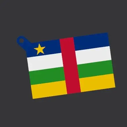 CF -  Central African Republic Flag keychain