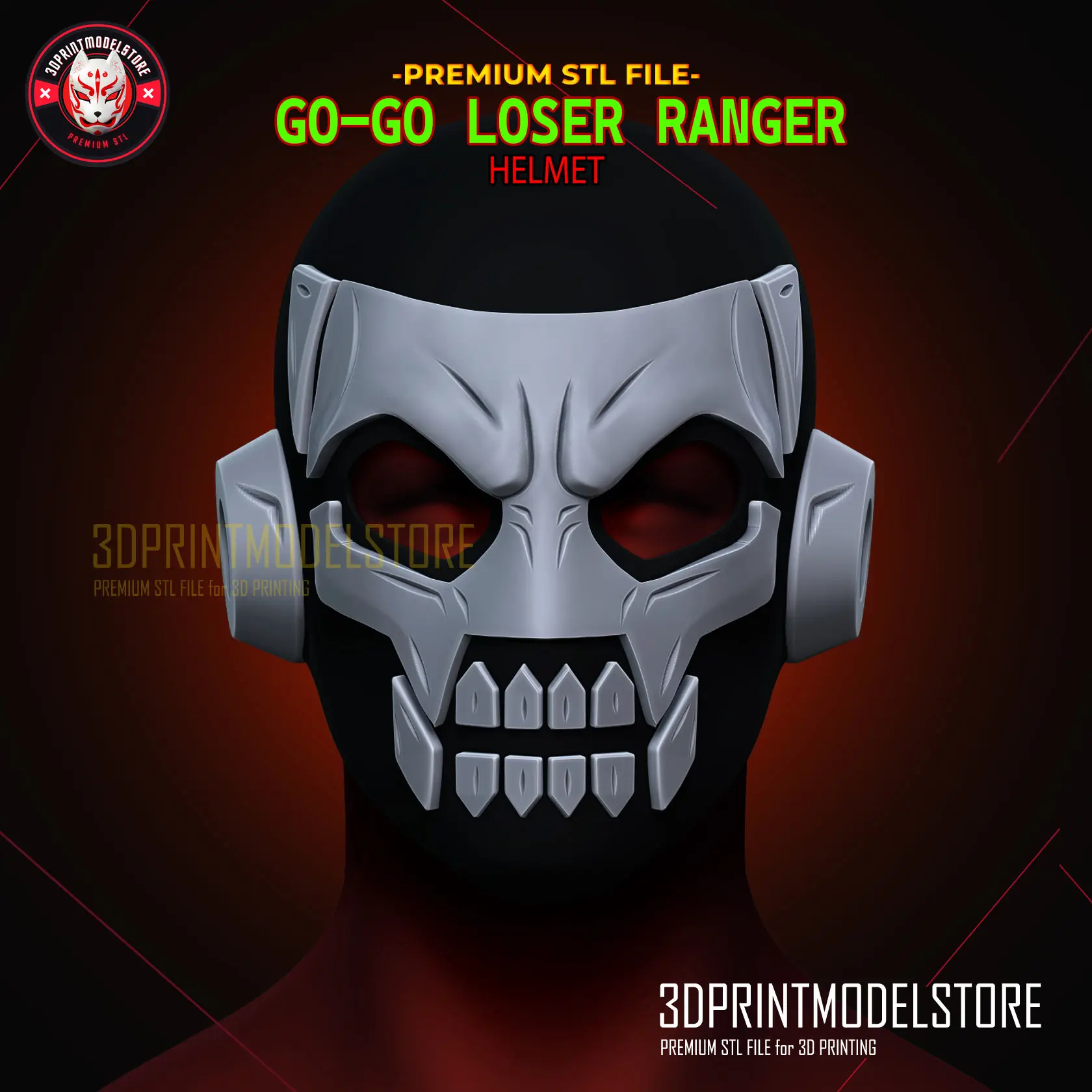 Go Go Loser Ranger Casco - Máscara Footsoldier Sentai Cosplay
