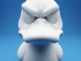 Grumpy Duck on a Rock-5