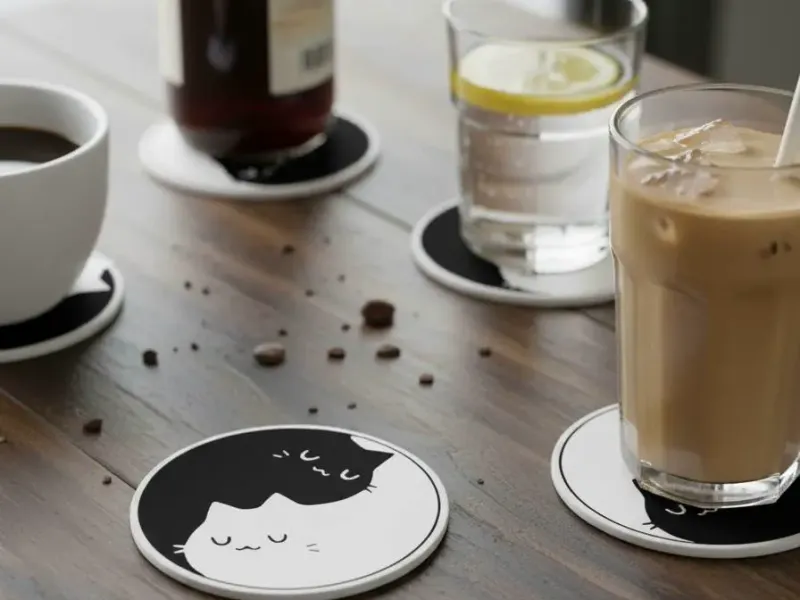Cup Holder Yin and yang - Cats