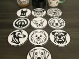 Dog Coasters - Customizable Name - AMS-8