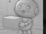 the robot with the parcel-0