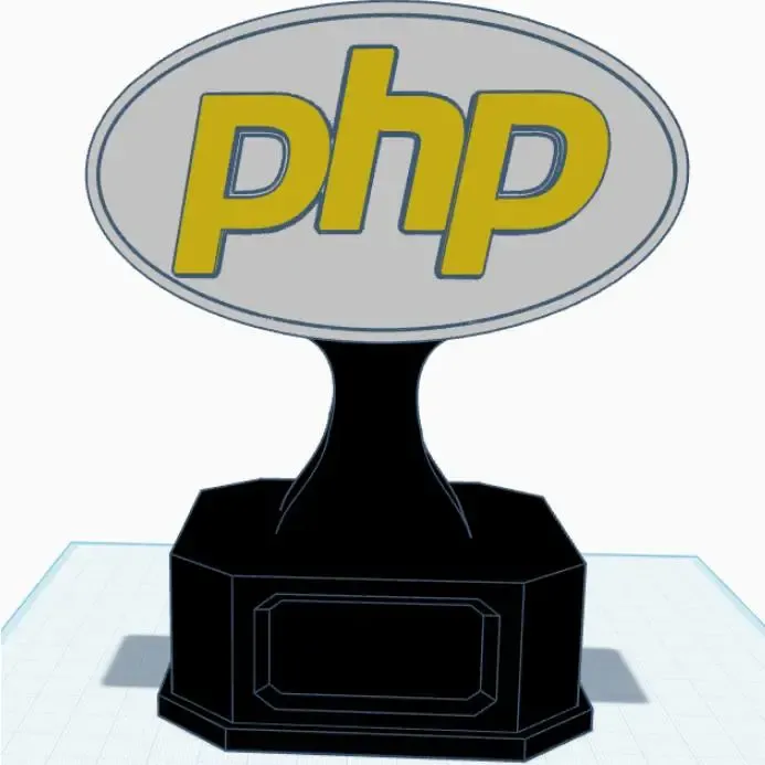 Print with PLA. Use supports for the top "PHP" sign