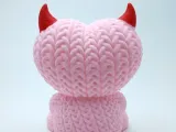 Knitted Devil Heart (cute)-3