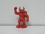 Red Furry Krampus with Backpack Christmas Figure-0