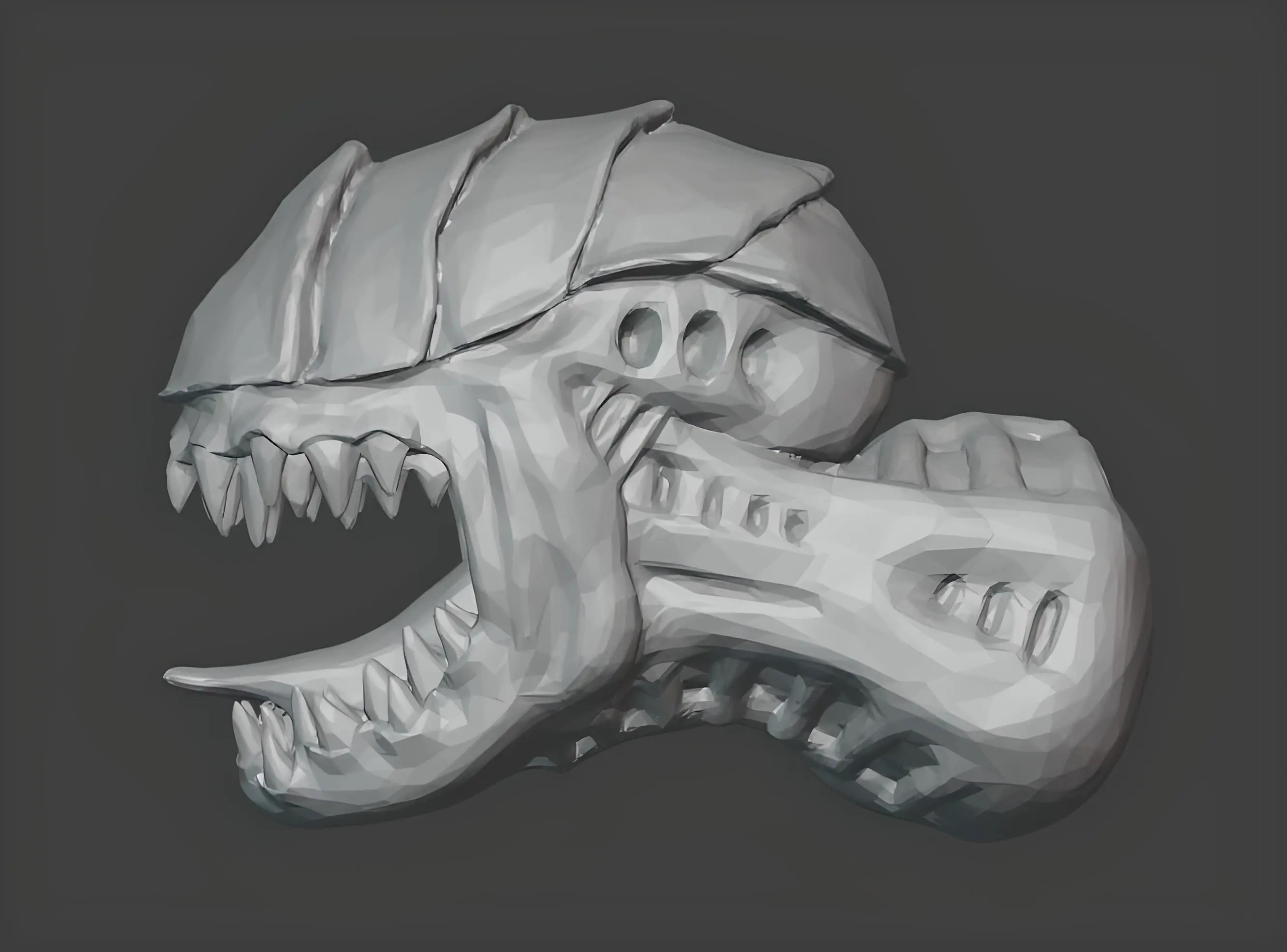 Alien head without eyes