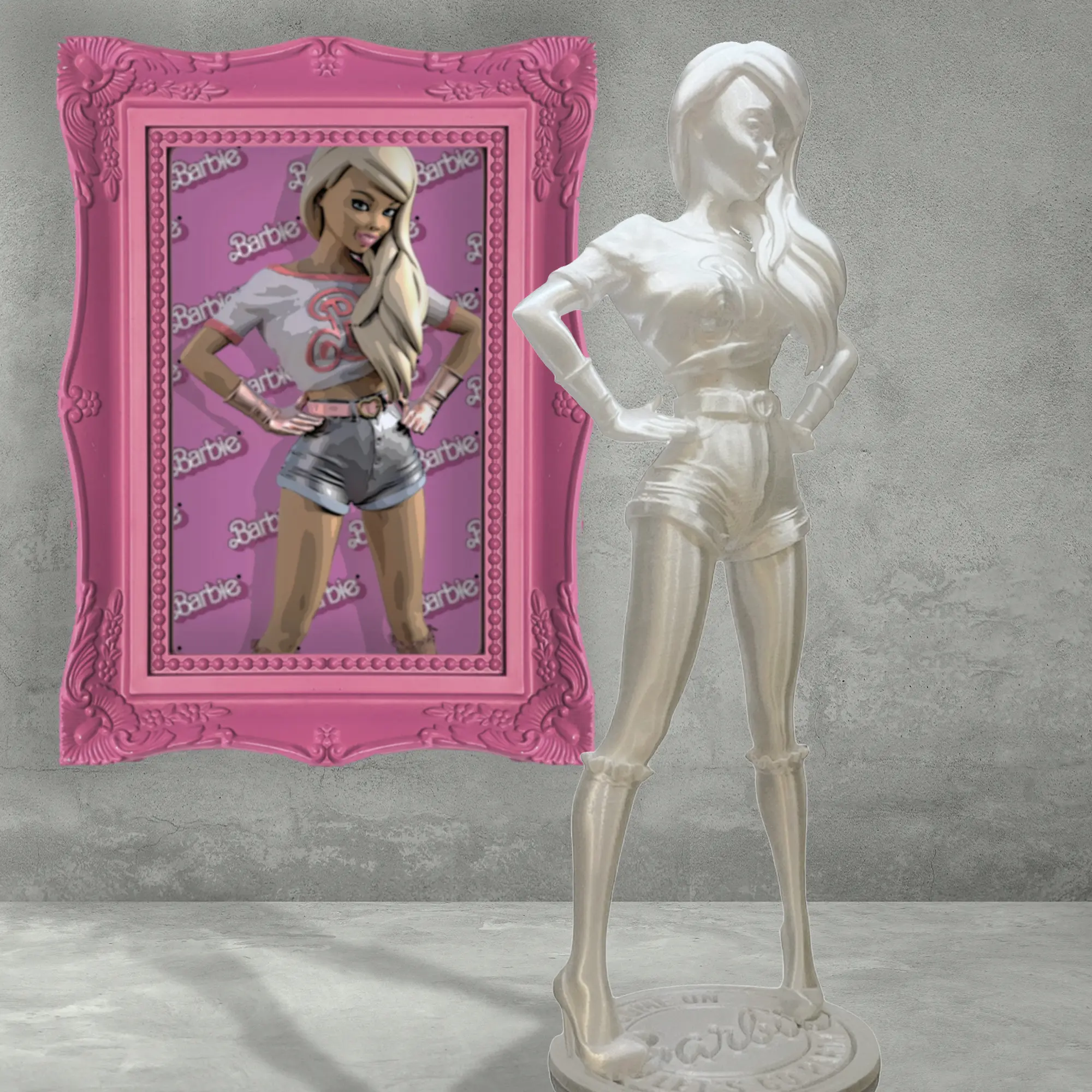 Barbie doll figurine 3D models download Creality Cloud