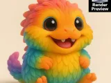 Cute Rainbow Monsters 5-in-1 STL Bundle – Adorable Fantasy C-3