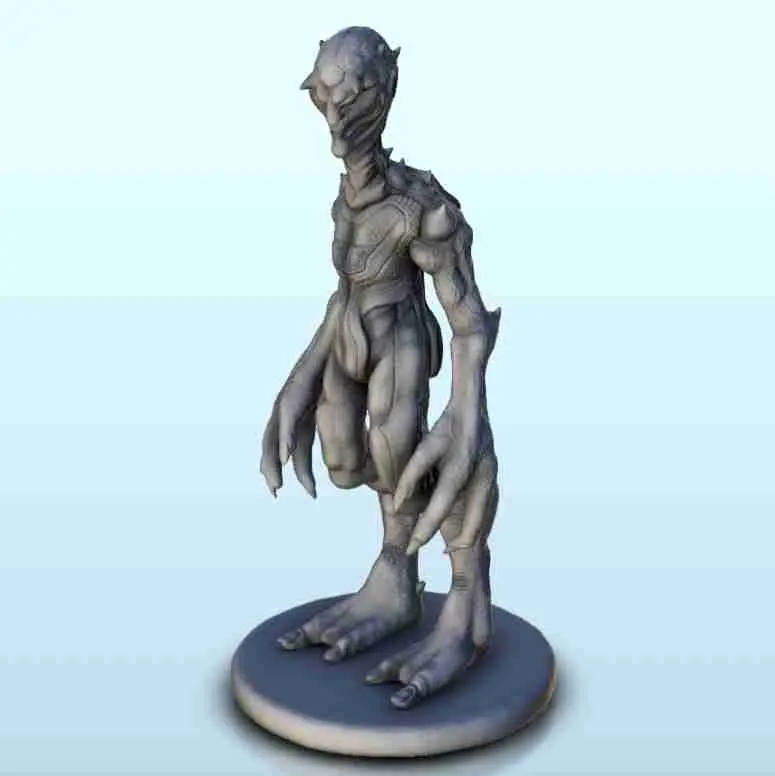 Alien con manos y pies grandes 2 - miniaturas ciencia ficción