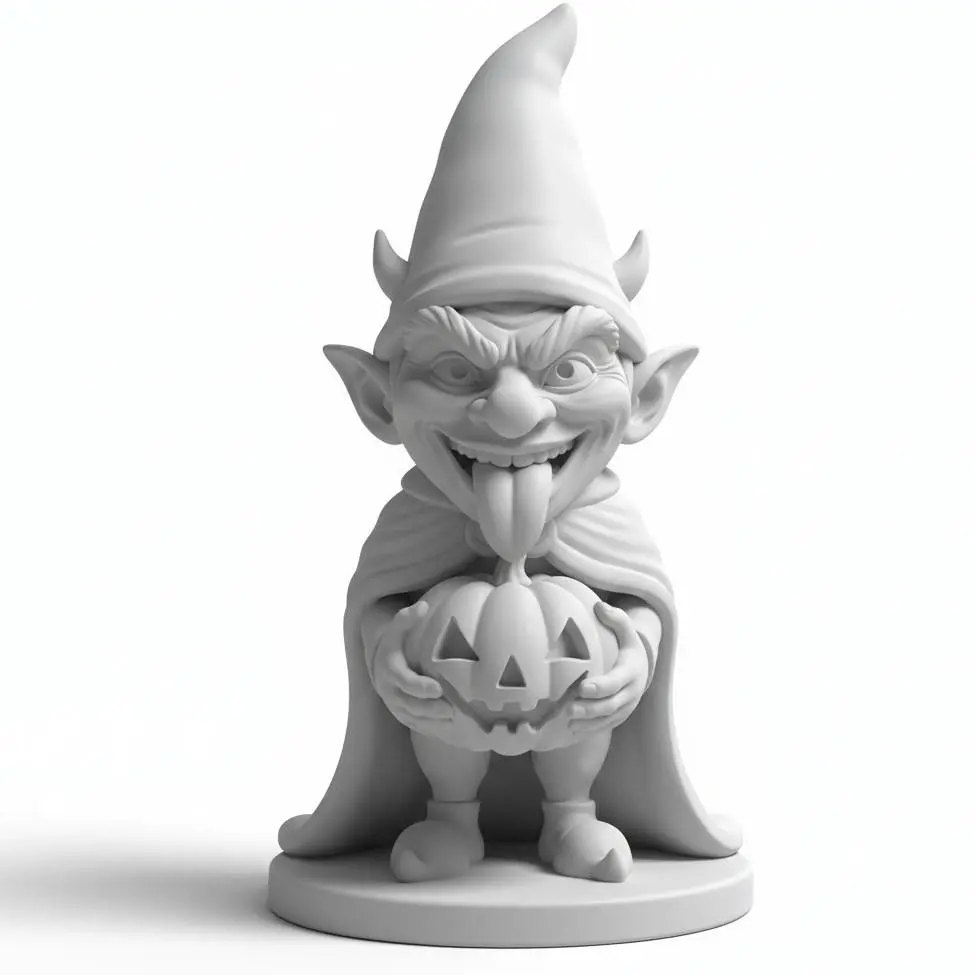 Mischievous Pumpkin Goblin – Halloween Fantasy Figurine