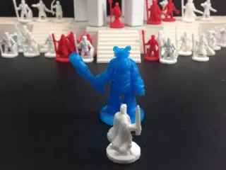 Noble Hero and Elder Hill Troll (18mm scale)