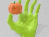 a zombie hand catches pumpkin-1