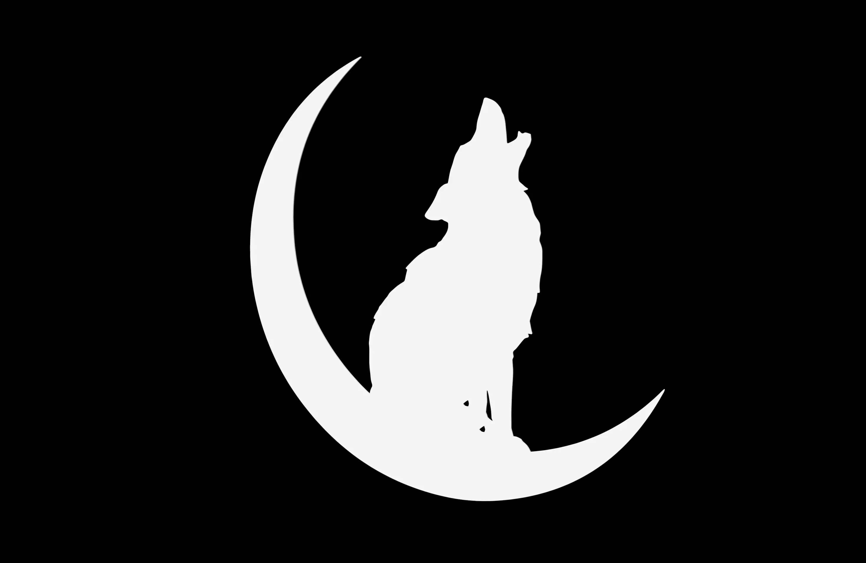 Howling Wolf On Moon Wall Art