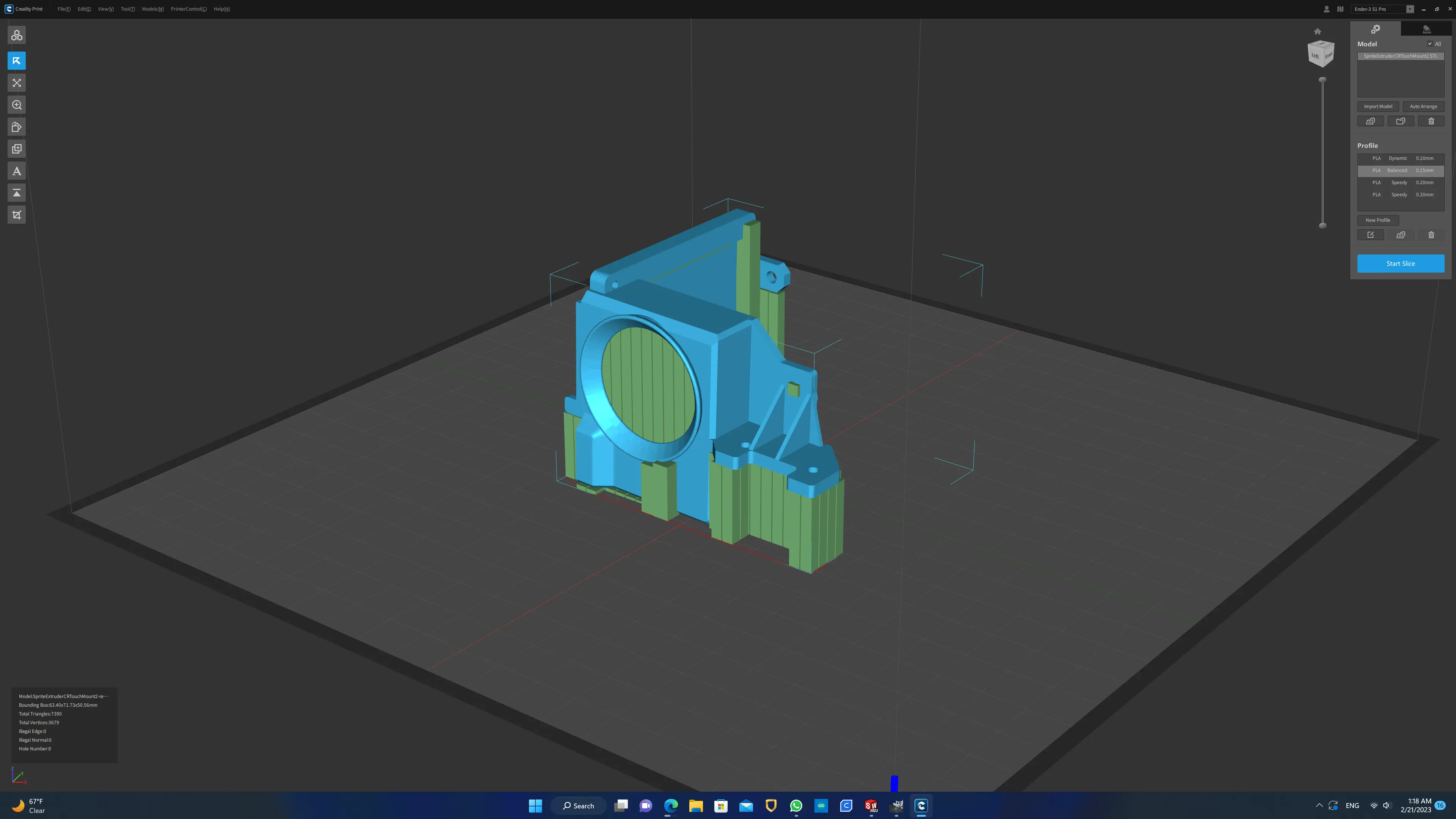 Sprite Extruder plastic cover and CR-Touch mount