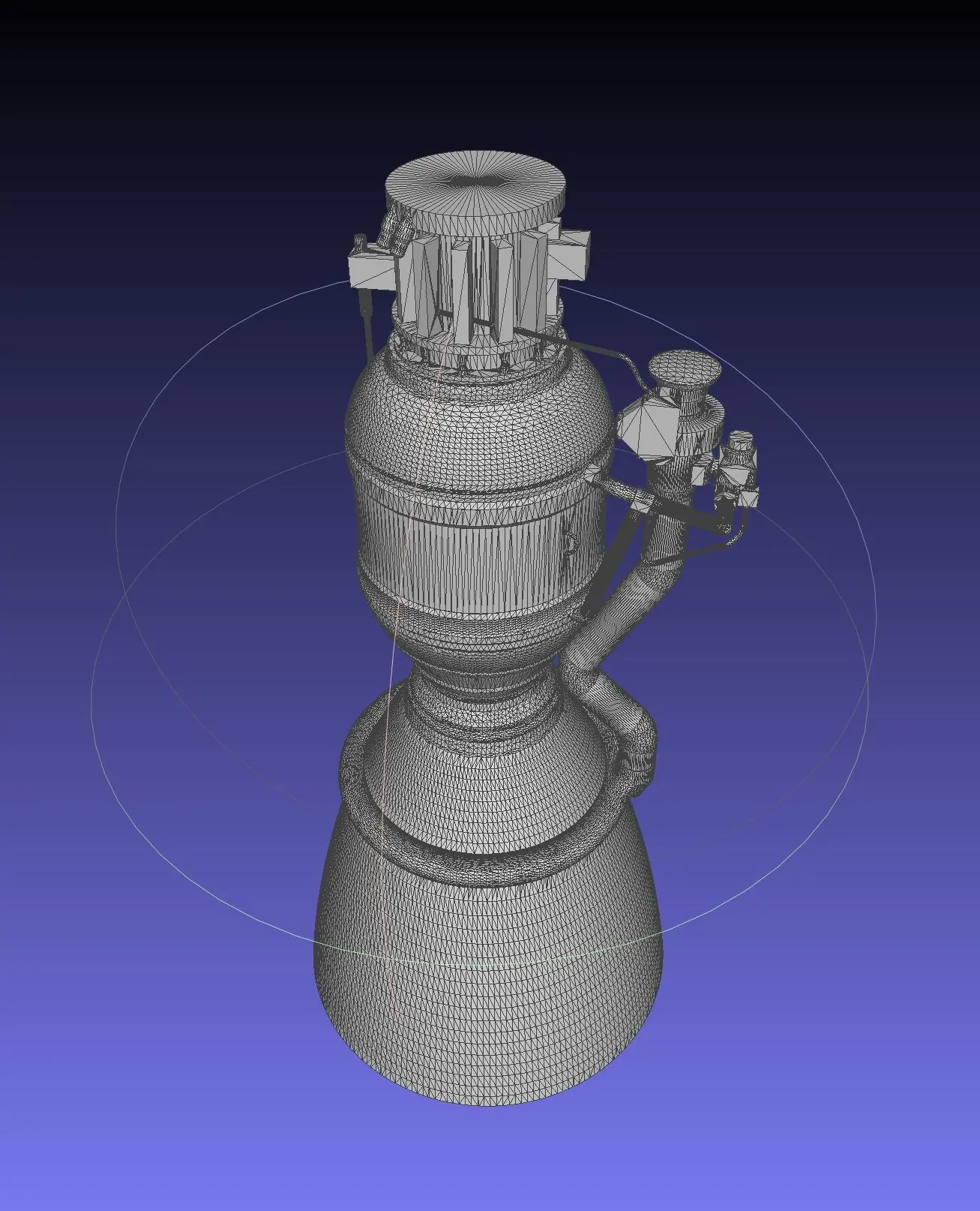 Space-X Merlin 1D Rocket Engine Printable Desk Model