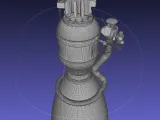 Space-X Merlin 1D Rocket Engine Printable Desk Model-1