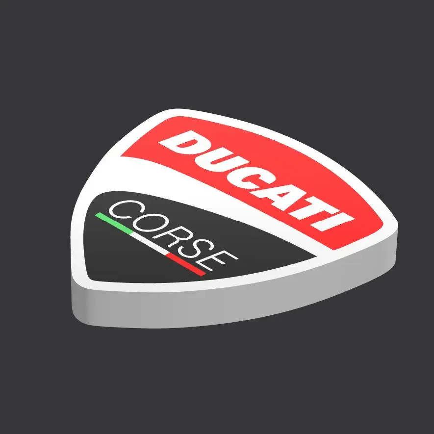 Ducati Corse Badge STL & 3MF File for 3D Printing | Badges & Coins ...