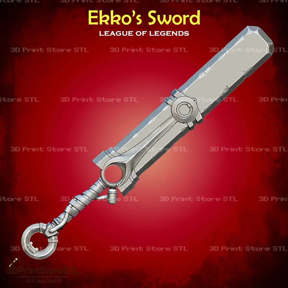 Ekko Sword Cosplay League of Legends - STL File