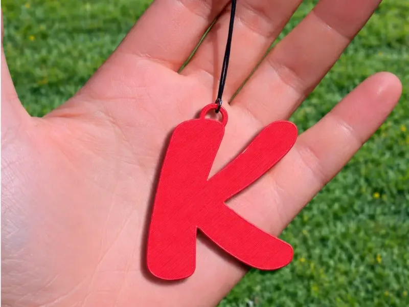Initial K Keychain