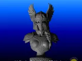 Valkyrie Guardian LED Variant Bust with Helmet Set-4