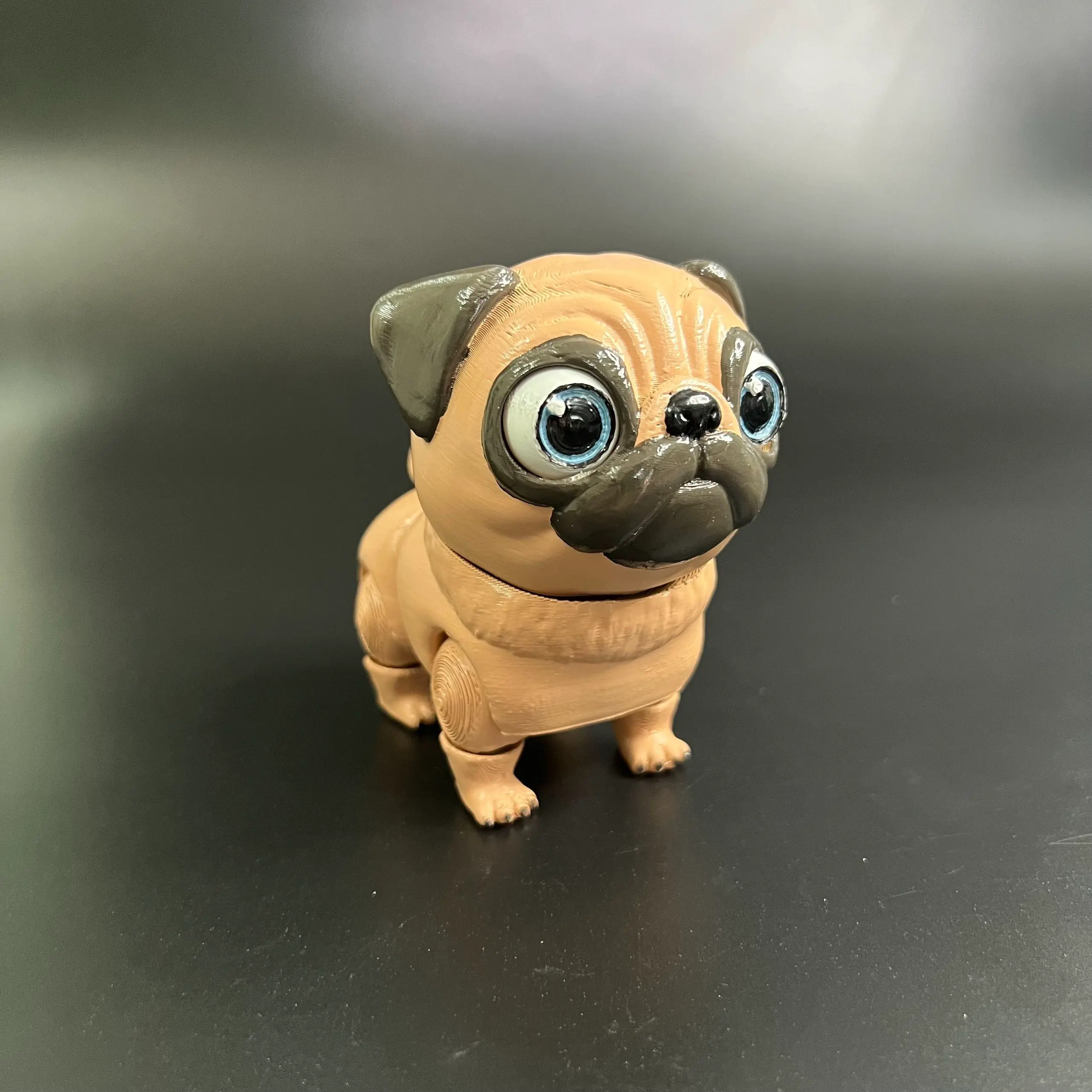 PUG DOG FLEXI - ARTICULATED - STL & 3MF MULTICOLOR | 3D models download ...