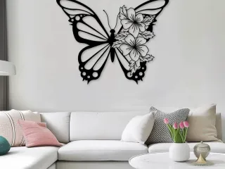 WallArt Flower Butterfly 002