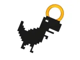Chrome T-Rex keychain / chaveiro do T-Rex do Chrome-0