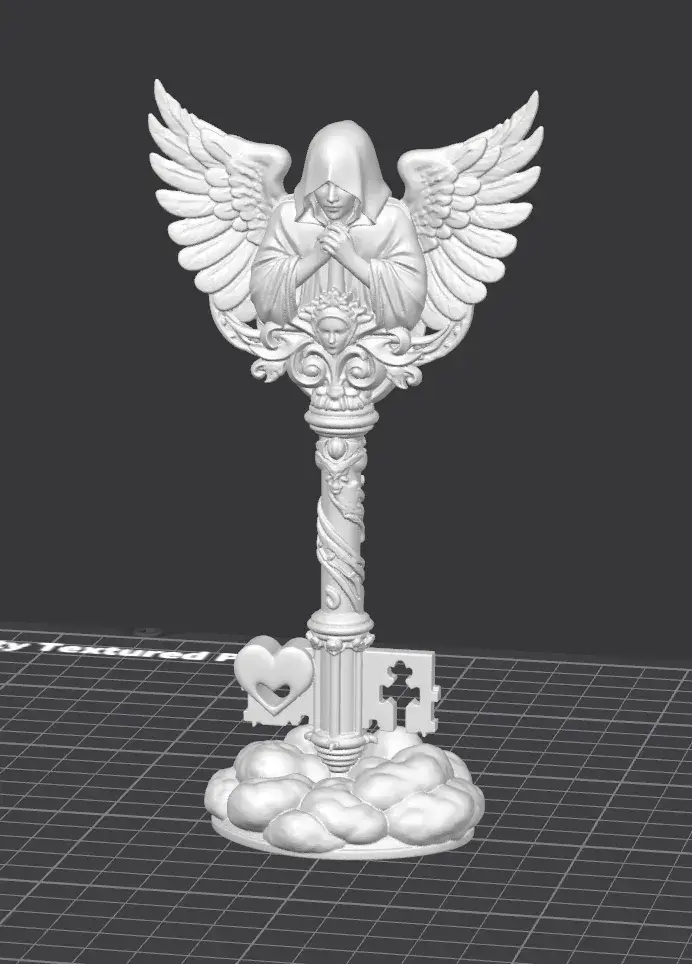 Guardian Key of Faith – Angel Prayer Desk Statue