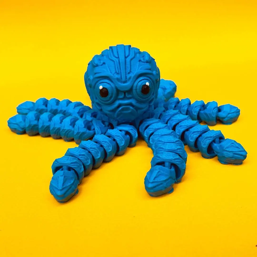 Articulated Cyber Octopus STL, Flexi Fidget Toy